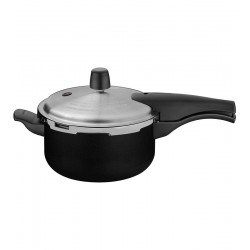 Panela de Pressão 3 Litros 20cm Tramontina Vancouver em Alumínio com Revestimento Interno e Externo Antiaderente Starflon Max Preto